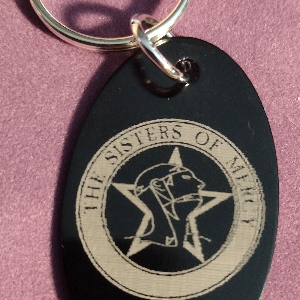 Sisters Of Mercy Black Keychain